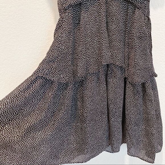 A.L.C. Silk viera twist tiered polka dot dress - Picture 6 of 8